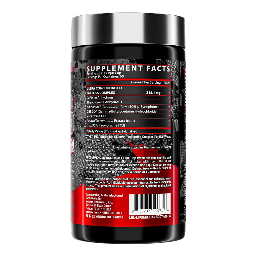 Lipo 6 Black Ultra Concentrate - 60 Capsules